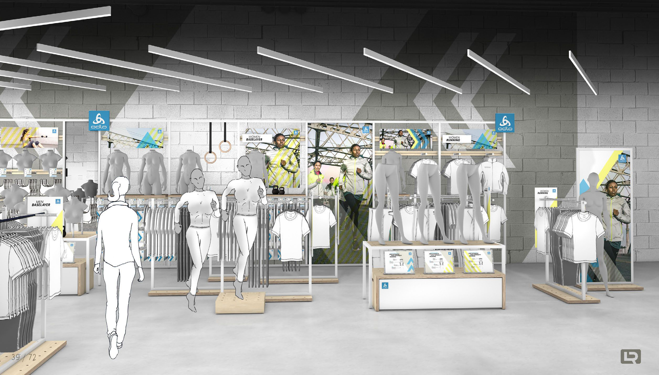 Odlo Concept Shop in Shop Gestaltung Shop Grafik Retail Design